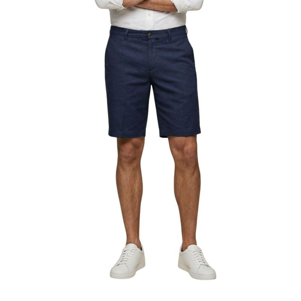 Borghese Blue Linen Bermuda Men's Shorts